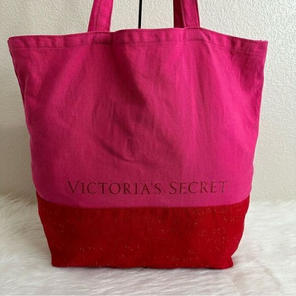 Victoria’s Secret Pink Red Metallic Large Tote - Picture 10 of 12